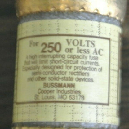 BOX of 10 / BUSSMANN / TRON KAB50 RECTIFIER FUSE / 250V / 50A / NEW SURPLUS