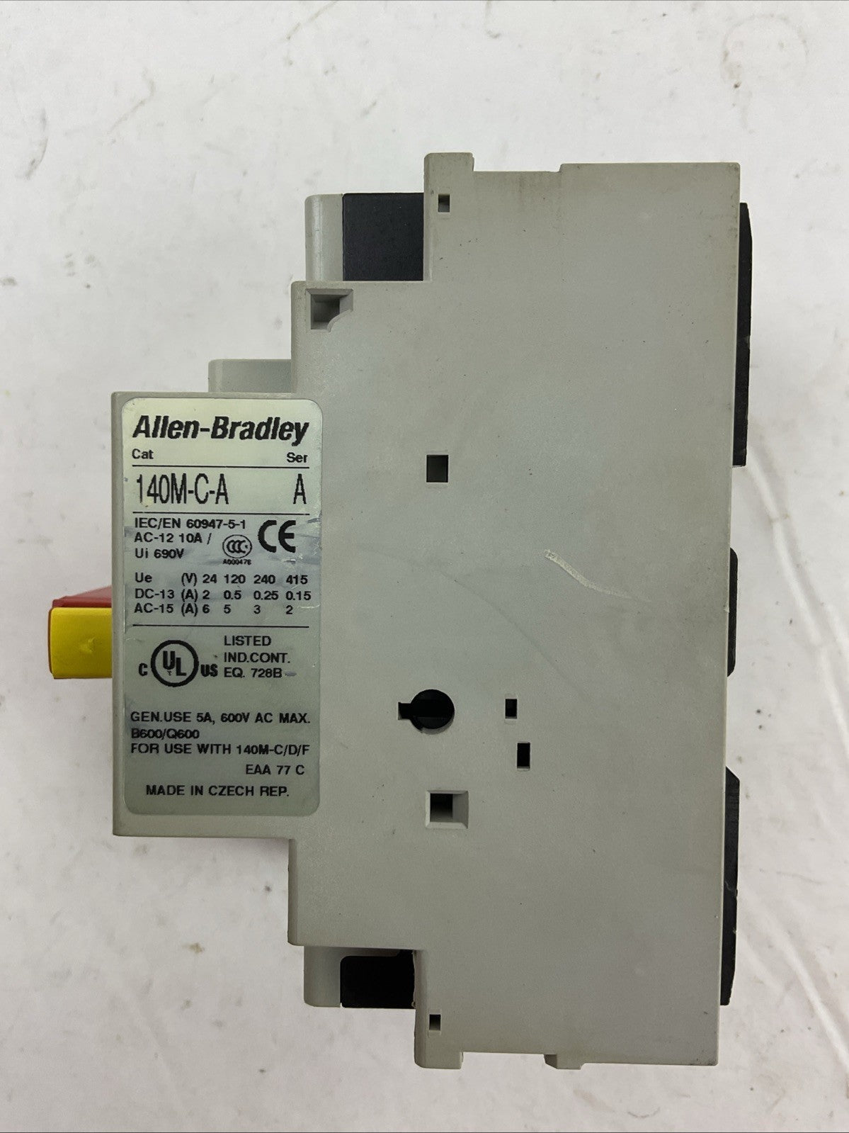 ALLEN BRADLEY 140M-C2N-B25 SER C MOTOR PROTECTOR 2.5A 140M-C-A SER A 600VAC