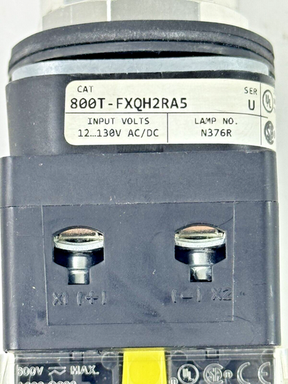 ALLEN-BRADLEY - 800T-FXTQH2RA5 SER. U - RED MUSHROOM PUSH/PULL BUTTON W/ BLOCK