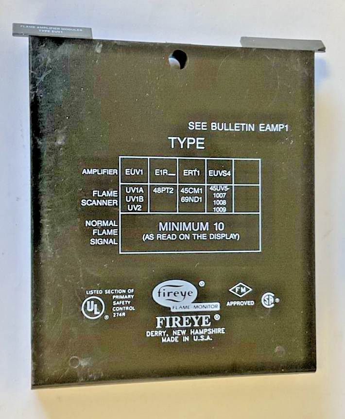 FIREYE EUV1 FLAME AMPLIFIER MODULE -EAMP1