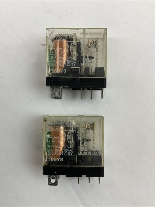 ALLEN BRADLEY 700-HK-36Z24-4 RELAY SER A 24VDC (LOT OF 2)