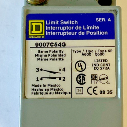 SQUARE D 9007C54G LIMIT SWITCH SER.A