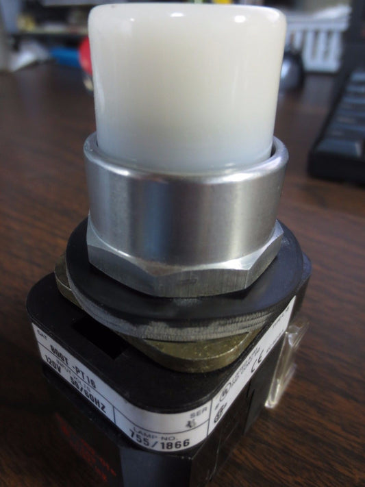ALLEN-BRADLEY ILLUMINATED PUSH BUTTON, WHITE, 800T-PT16, Ser. T