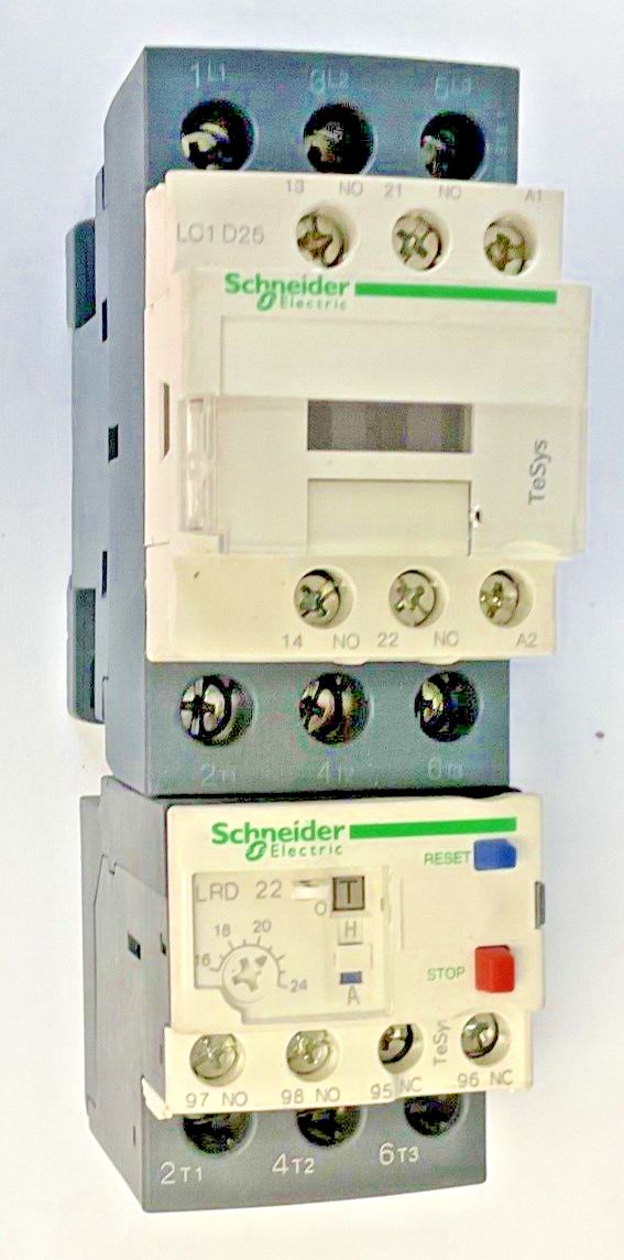 SCHNEIDER ELECTRIC LC1 D25 W/ LRD 22 CONTACTOR