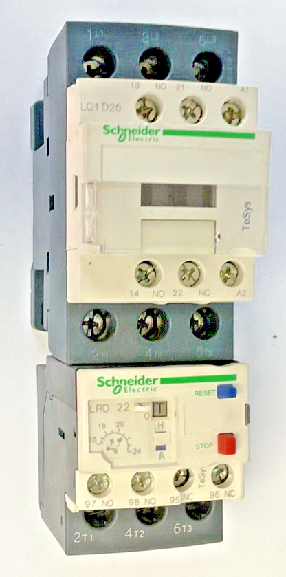 SCHNEIDER ELECTRIC LC1 D25 W/ LRD 22 CONTACTOR