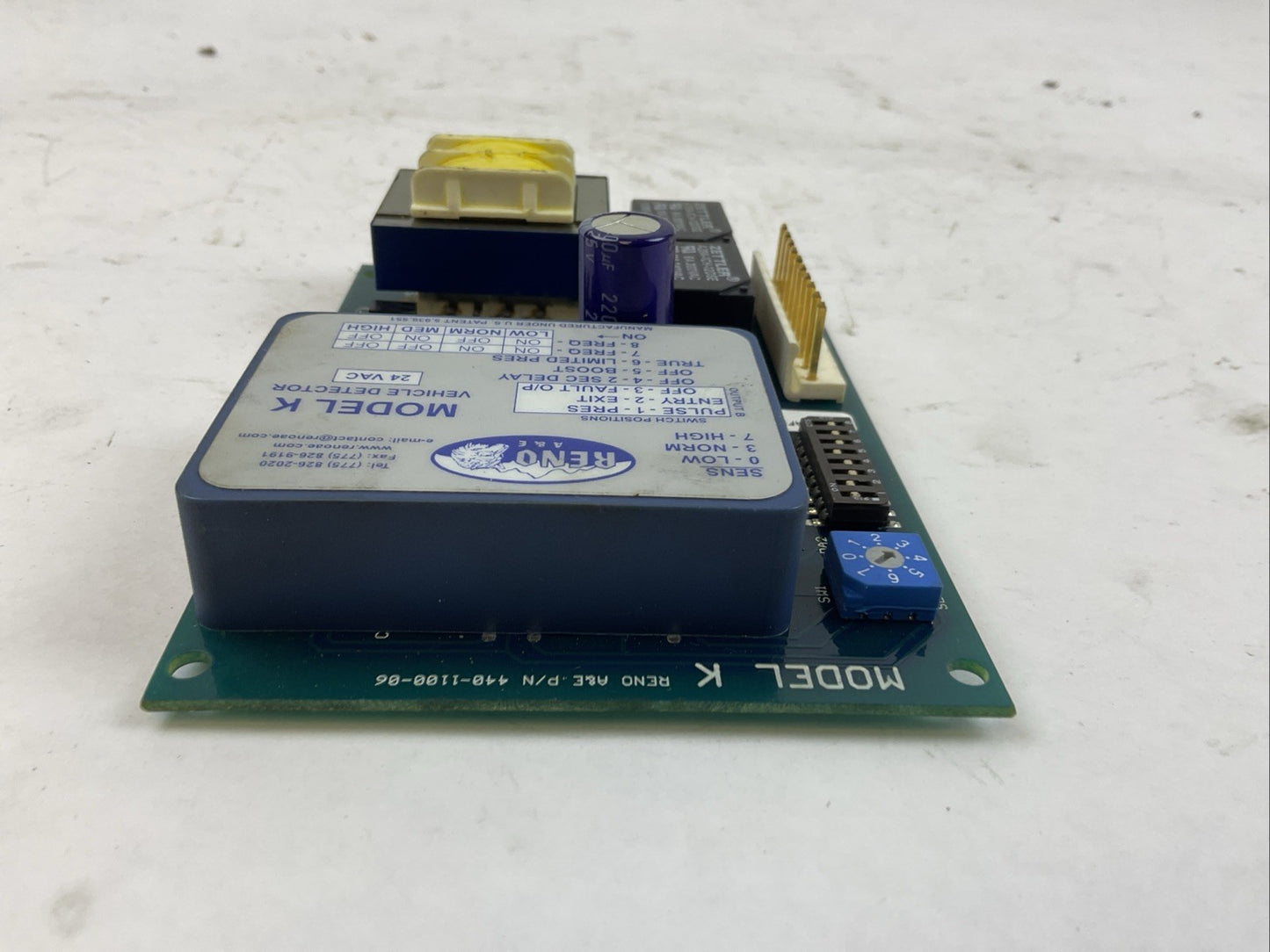RENO A&E 440-1100-06 MODEL K VEHICLE DETECTOR 24VAC