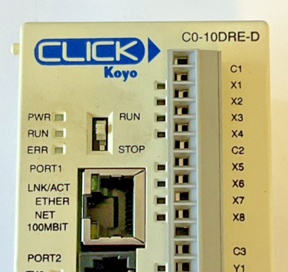 KOYO C0-10DRE-D PLC ETHERNET MODULE AUTOMATION DIRECT  24VDC 20W CLICK