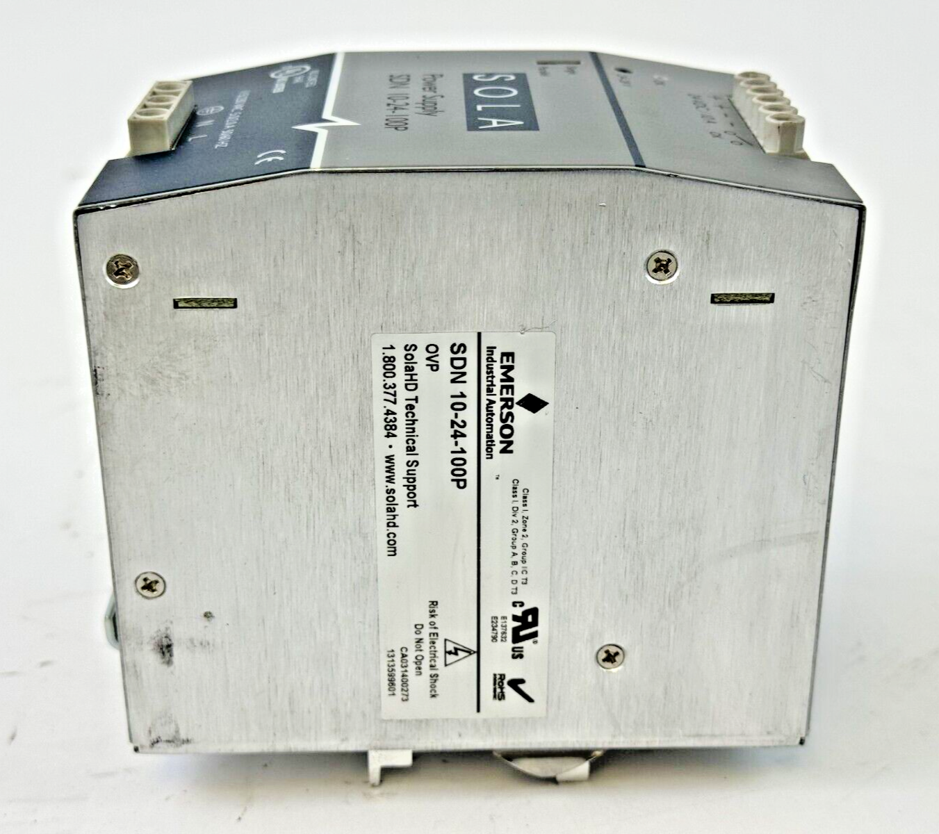 EMERSON SOLA  SDN 10-24-100P  POWER SUPPLY  115/230VAC 50/60HZ 5.0/2.0 A