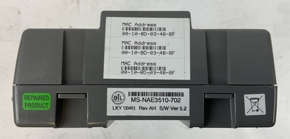 JOHNSON CONTROLS METASYS MS-NAE3510-702 REV AH S/W VER 5.2 CONTROLLER 24VAC