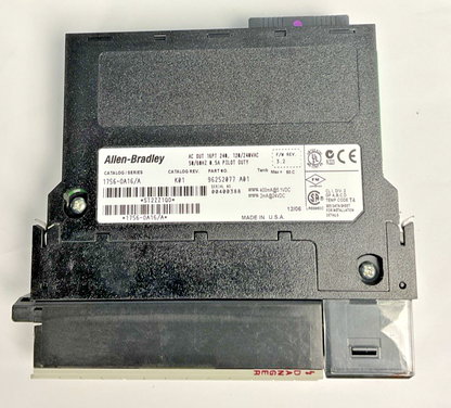 ALLEN BRADLEY 1756-0A16/A AC OUTPUT 120/240VAC 50/60HZ 0.5A 1756-0A16 SER.A
