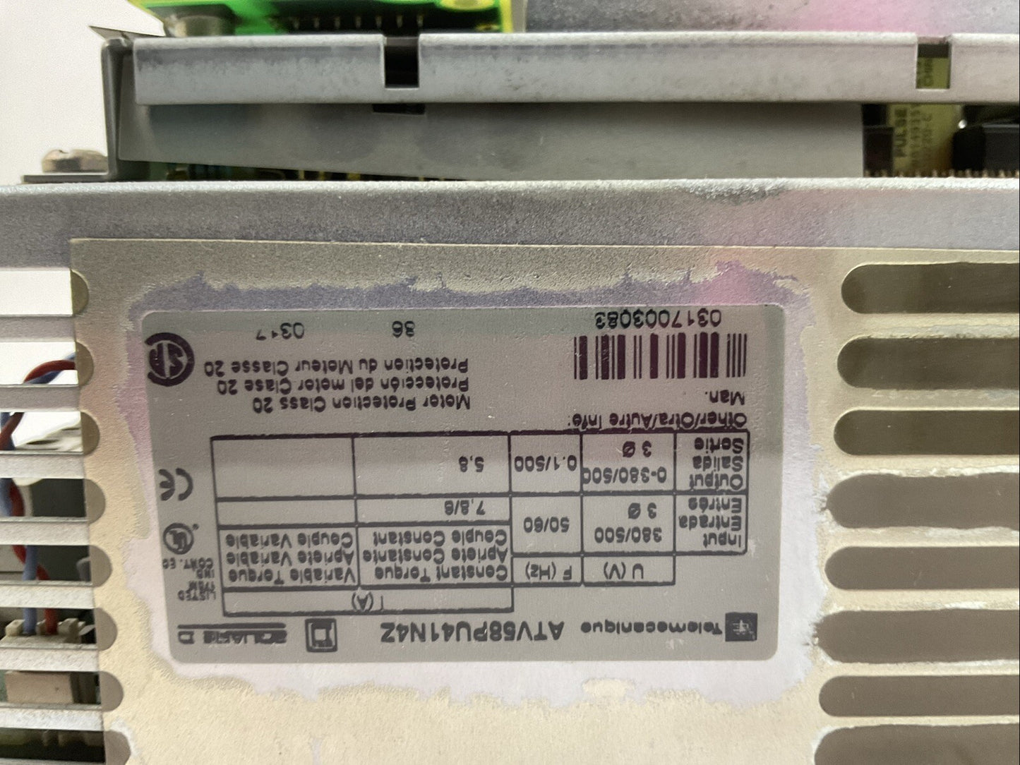 TELEMECANIQUE ATV58PU41N4Z AC DRIVE 380/500V V5.3