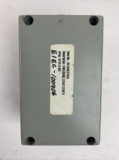 EATON CUTLER HAMMER E34EX7023 DIE CAST ENCLOSURE GREEN START RED STOP BUTTON