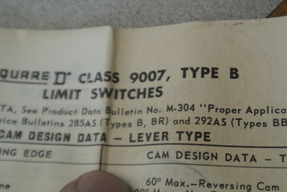 SQUARE D 31032-084-55 ACTUATOR HEAD for LIMIT SWITCH / NEW SURPLUS