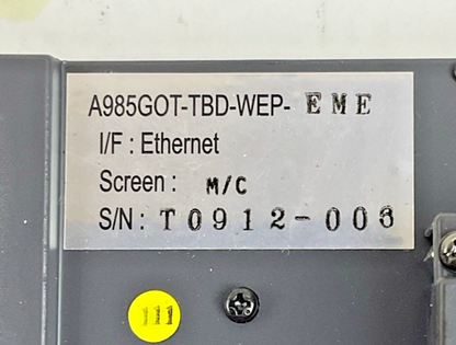 MITSUBISHI A985GOT-TBD TOUCH PANEL SER.B 24VDC 40W