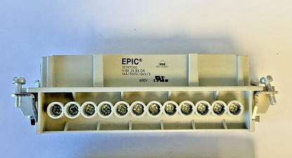 EPIC 10197000/ 10196000 MALE/FEMALE CONNECTOR INSERTS  16A/500V/6KV/3 **LOTOF2**