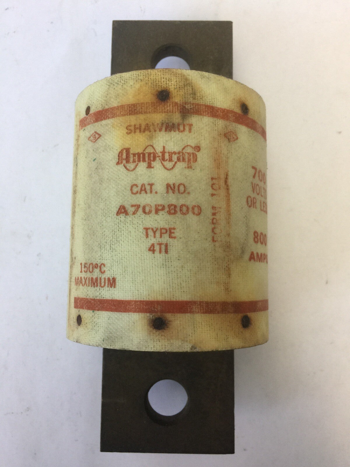 SHAWMUT AMPTRAP A70P800 FUSE 800 AMP 700 VOLTS TYPE 4TI FORM 101