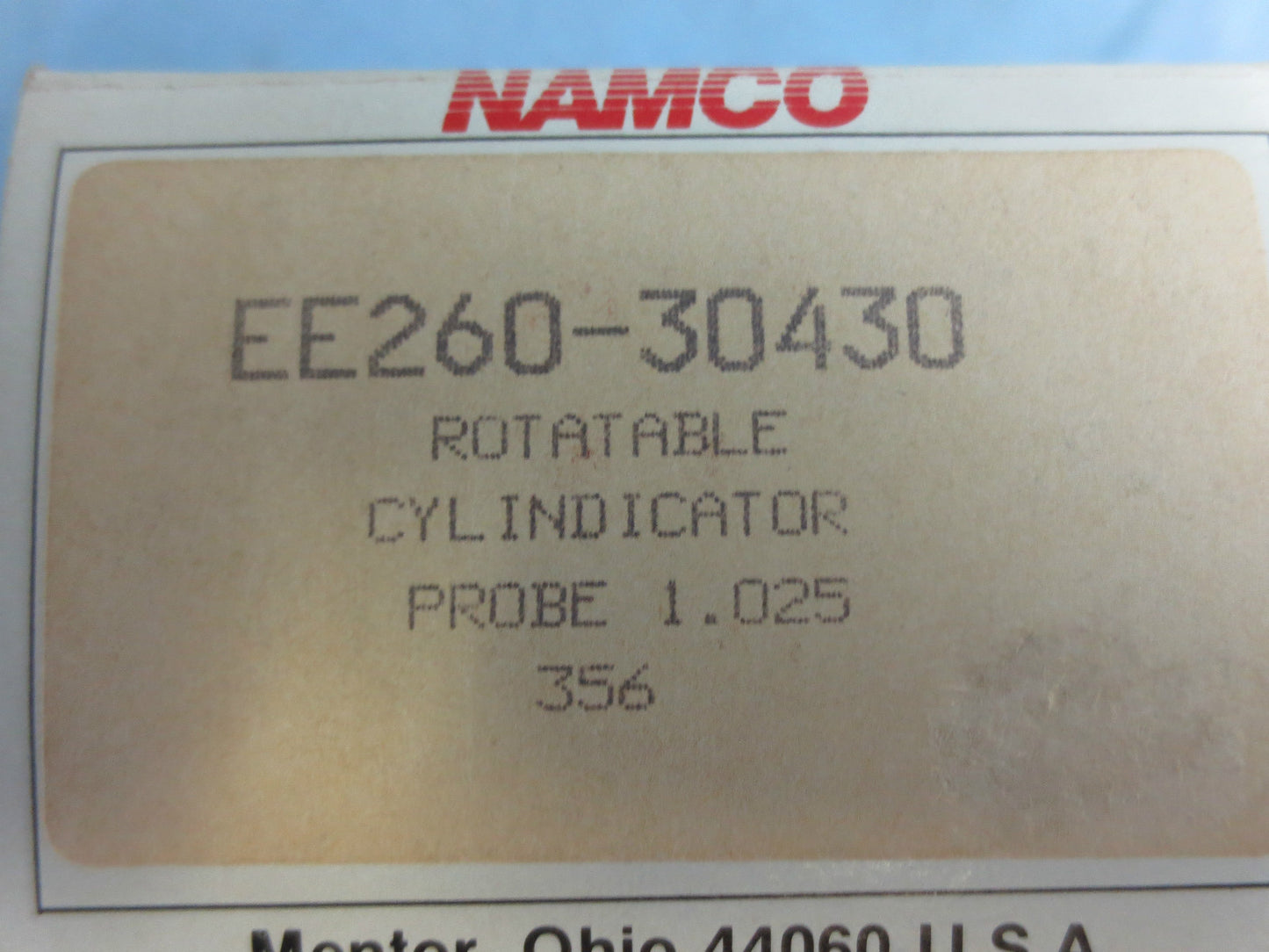 NAMCO EE260-30430 PROXIMITY SWITCH / CYLINDICATOR 1.025 PROBE - NEW SURPLUS