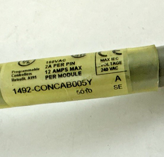 ALLEN BRADLEY 1492-CONCAB005Y WIRE MODULE CABLE 160VAC 12A SER.A