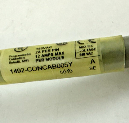 ALLEN BRADLEY 1492-CONCAB005Y WIRE MODULE CABLE 160VAC 12A SER.A