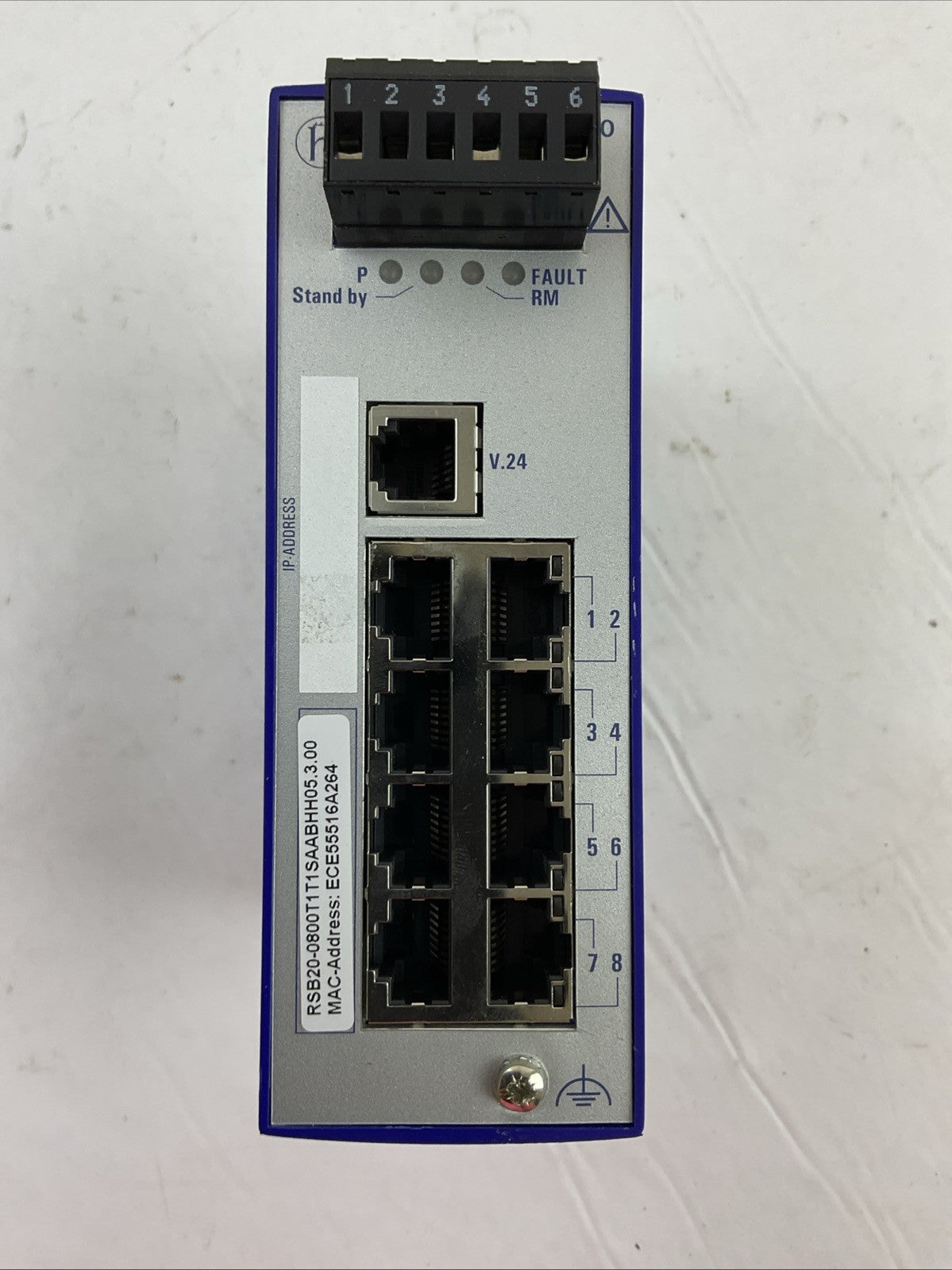 HIRSCHMANN RSB20-0800T1T1SAABHH05.3.00 ETHERNET RAIL SWITCH 9.6-32VDC