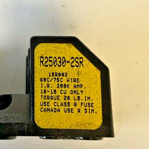 BUSS R25030-2SR FUSEHOLDER 200K AMP CLASS R FUSE