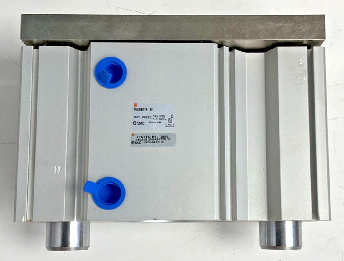 SMC MGQM80TN-50 SLIDE BEARING GUIDE CYLINDER 145PSI 1.0MPA