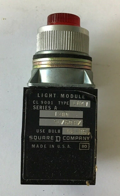 SQUARE D 9001 LR2L ILLUMINATED PUSHBUTTON SERIES A***LOTOF7***