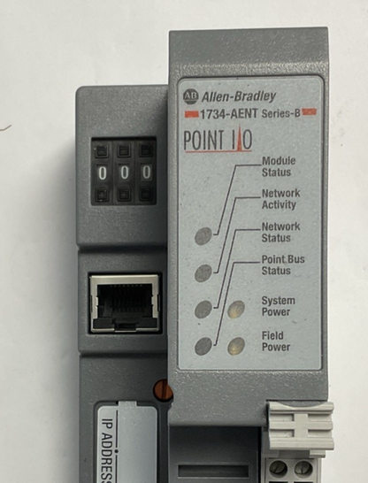 ALLEN BRADLEY 1734-AENT ETHERNET ADAPTER SER.B FW.5.015 24VDC W /1734-RTB