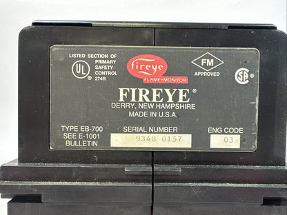 FIREYE EB-700 SAFETY CONTROL ED500 DISPLAY EP160 PROGRAMMER E1R1 AMPLIFIER