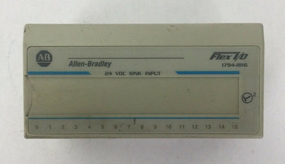 ALLEN BRADLEY 1794-IB16 24VDC SINK INPUT MODULE SER A REV A01