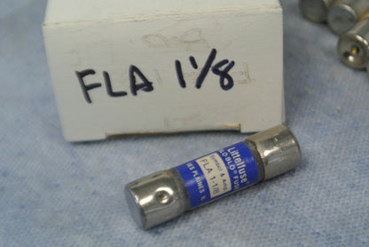 LOT of 20 / LITTELFUSE FLA1-1/8 FUSE 1-1/8A / 125V / FLA-1-1/8