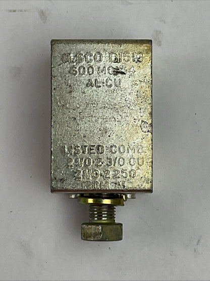 ILSCO D1513 TERMINAL LUGS 600MCM-4 AL-CU (LOT OF 3)