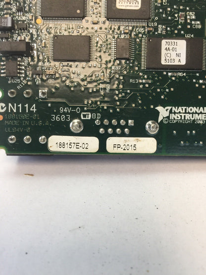 NATIONAL INSTRUMENTS ASSY186330E-01 FP-2000 DAUGHTER CARD 188157E-02 N114 FP-201