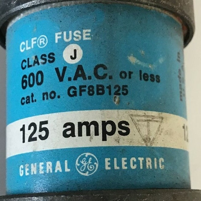 GENERAL ELECTRIC GF8B125 FUSE 125A 600VAC CLASS J ***LOTOF2***