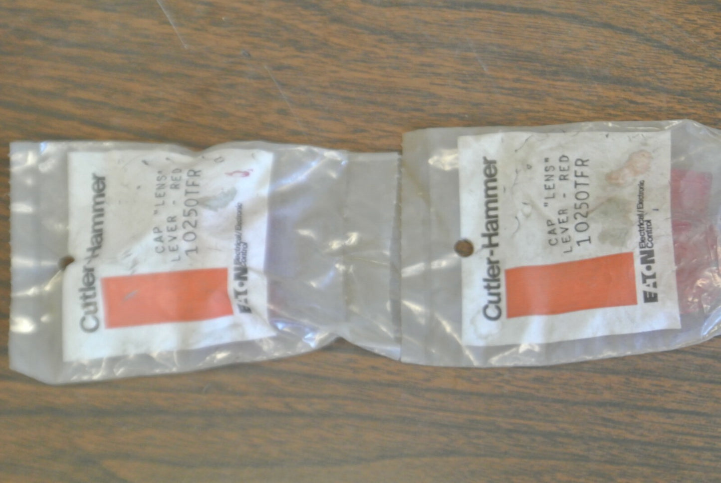 LOT of 2 / CUTLER-HAMMER 10250TFR / CAP "LENS" LEVER - RED / NEW SURPLUS
