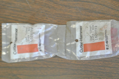 LOT of 2 / CUTLER-HAMMER 10250TFR / CAP "LENS" LEVER - RED / NEW SURPLUS