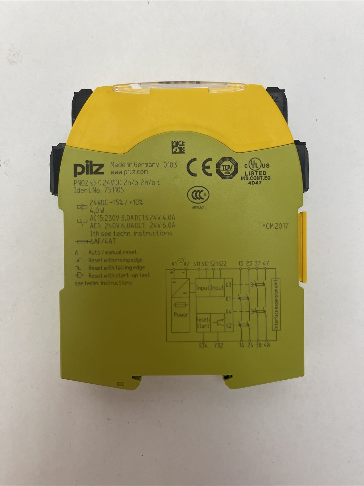 PILZ PNOZ s5 C 24VDC 2n/o 2n/o t SAFETY RELAY 230-240VAC 24VDC
