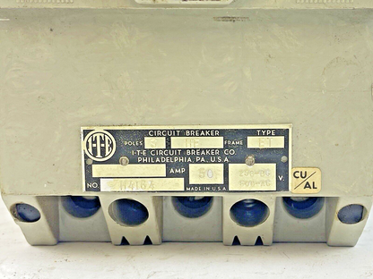 ITE / SIEMENS - H4164 - CIRCUIT BREAKER - 50 AMP, 250 DC, 600 VAC, 3 POLE