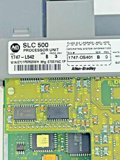 ALLEN-BRADLEY - 1747-L542 SER. C REV. 3 FRN: 9 - SLC 500 CPU PROCESSOR *NO DOOR*