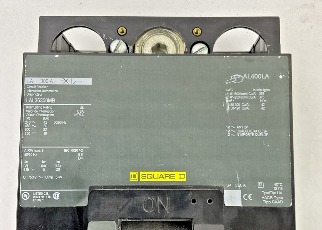 SQUARE D LAL36300MB CIRCUIT BREAKER 300A 50/60HZ 600VAC/250VDC