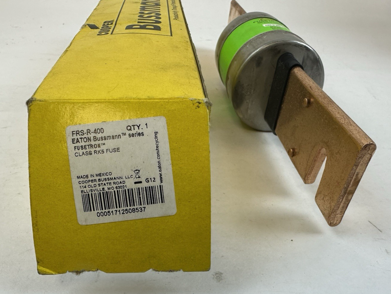COOPER BUSSMANN FRS-R-400 FUSETRON CLASS RK5 TIME-DELAY FUSE 400A 600VAC 300VDC