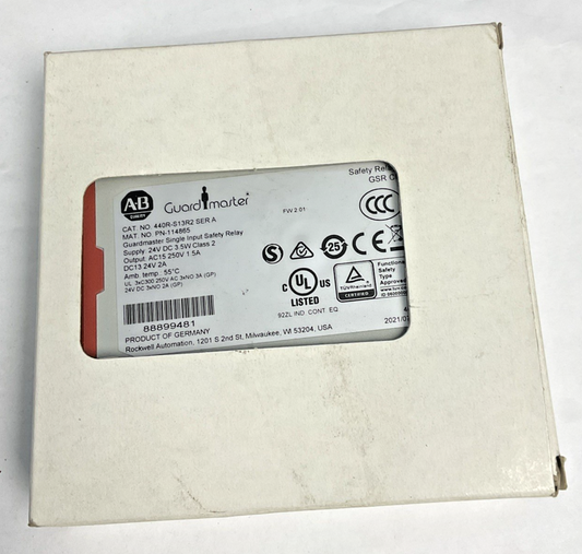 ALLEN BRADLEY 440R-S16R2 SAFETY RELAY SER.A 24VDC 3.5W FW:2.01