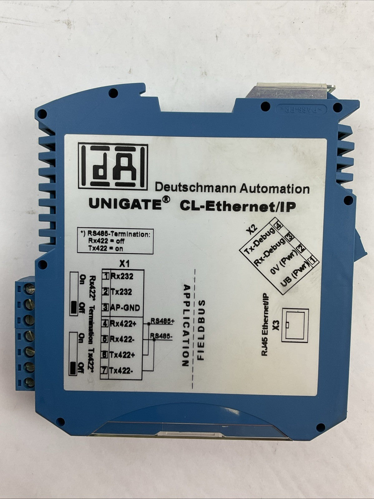 DEUTSCHMANN AUTOMATION RS232/422/485 UNIGATE CL-ETHERNET/IP IS-0002-005 REV -01
