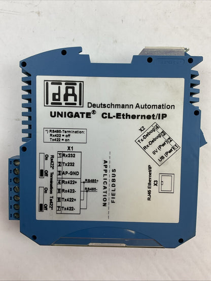 DEUTSCHMANN AUTOMATION RS232/422/485 UNIGATE CL-ETHERNET/IP IS-0002-005 REV -01