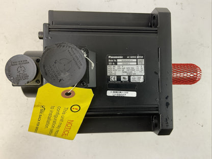 PANASONIC MHMA202P1H AC SERVO MOTOR REV 2000 R/MIN INPUT 200VAC OUTPUT 2.0 kW