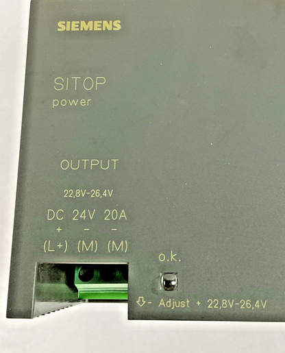 SIEMENS 6EP1 336-2BA00 POWER SUPPLY 120/230V 50/60HZ 20A 24VDC