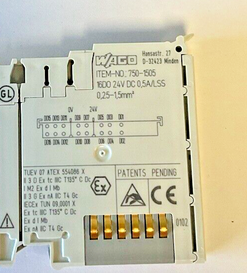 WAGO 750-1505 DIGITAL OUTPUT 24VDC 0.5A