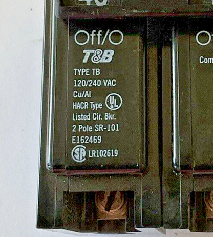 THOMAS & BETTS  B240 CIRCUIT BREAKER 120/240VAC 40A 2POLE