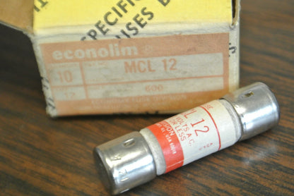 BOX of 10 / ECONOMY / FPE MCL-12 ECONOLIM FUSE / 12A / 600V