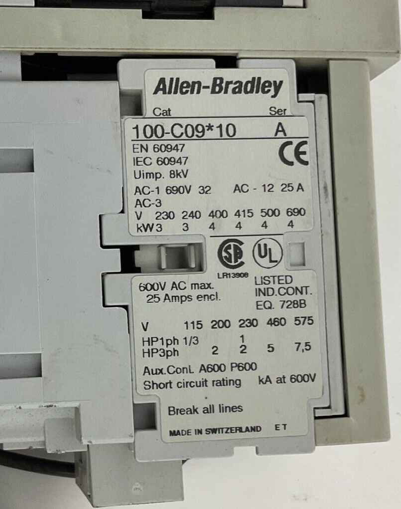 ALLEN BRADLEY 190S-AND2-CB10C COMBONATION STARTER SER.A